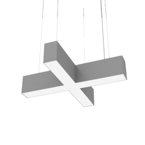 Светодиодный светильник VARTON X-line X-образный 20 Вт 3000 К 532x500x100 мм металлик с рассеивателем опал и торцевыми крышками (4 шт.)